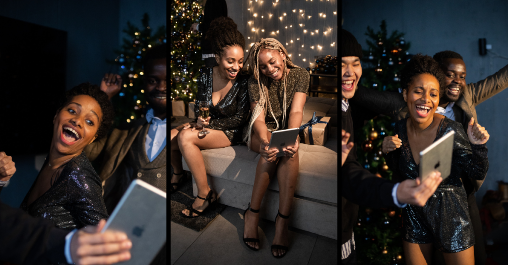 femmes-hommes-fete-tablette-appel-video
