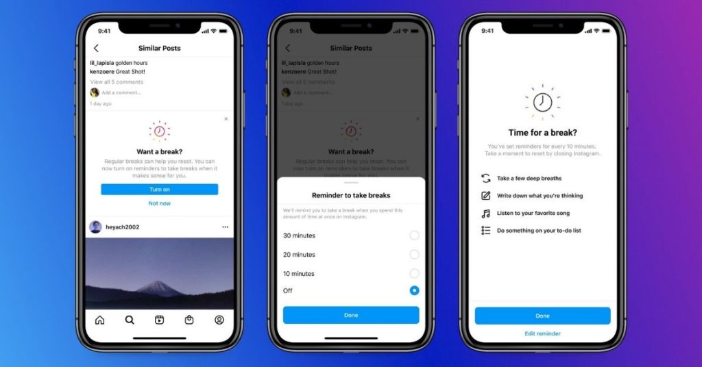 application-contôle-régulation-temps-écran-instagram-take-a-break