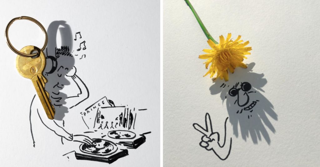 dessins-ombres-objets-cles-fleur