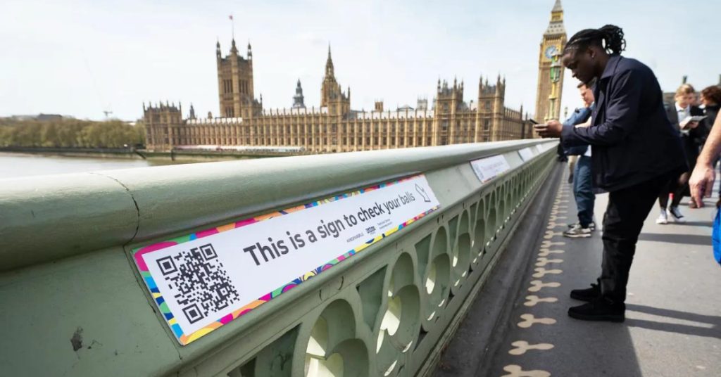 fondation-oddballs-pirate-pont-westminster-sensibilisation-cancer-des-testicules