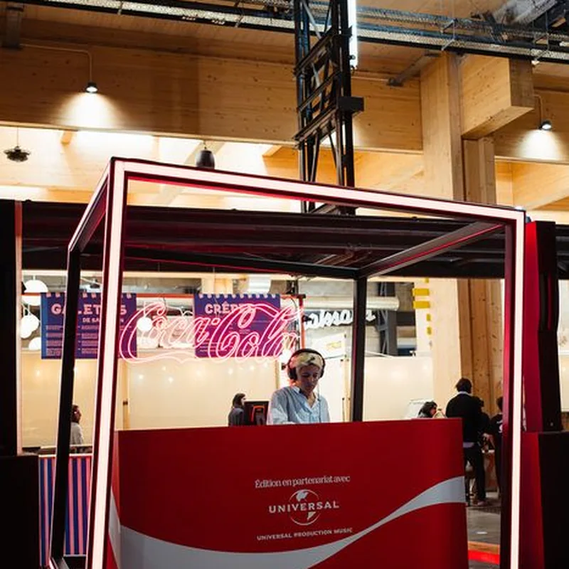 DJ booth Coca-Cola x Universal