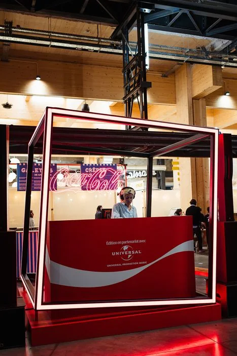 DJ booth Coca-Cola x Universal