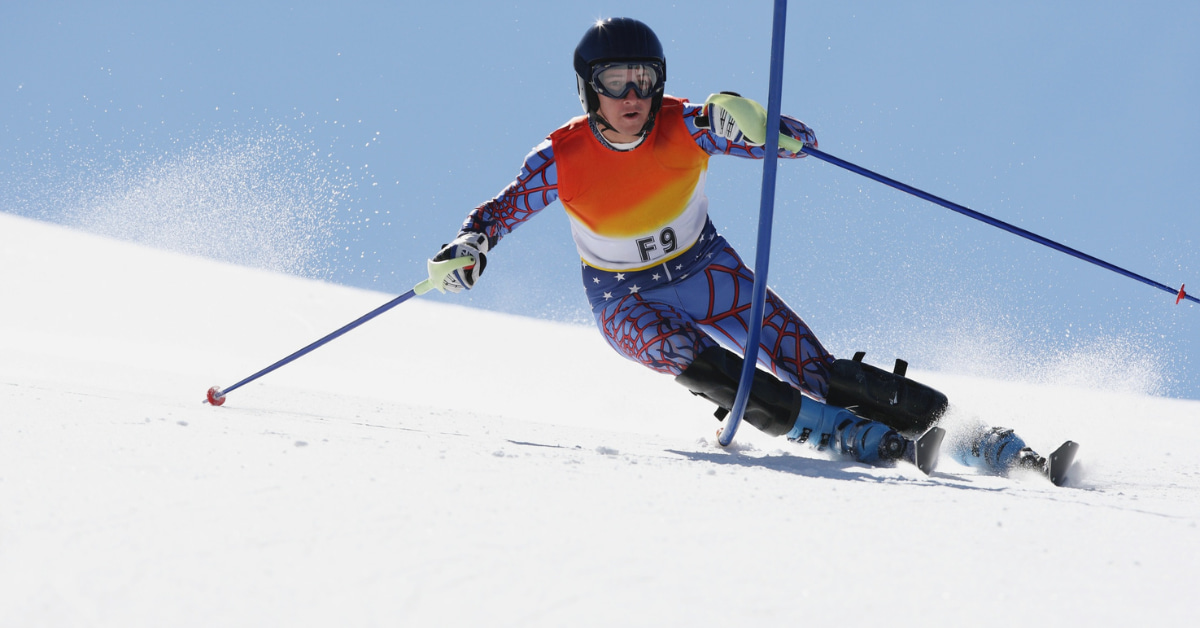 skieur slalom Jeux olympiques hiver