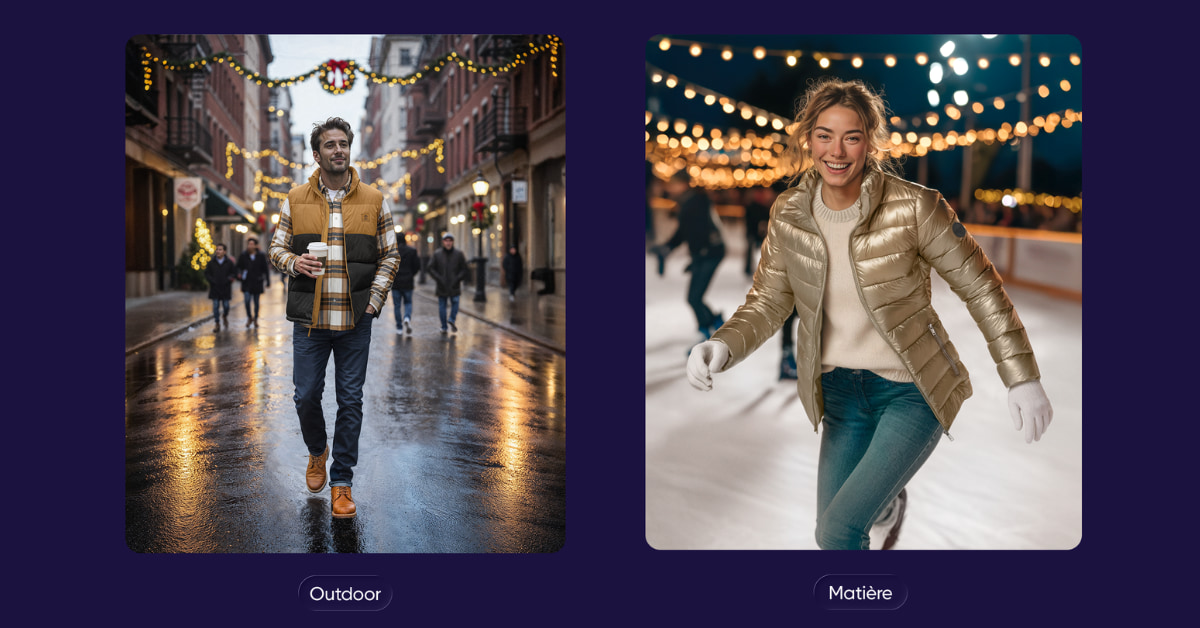 visuels IA driven pour campagne retail noel sport 2000 Just happiness