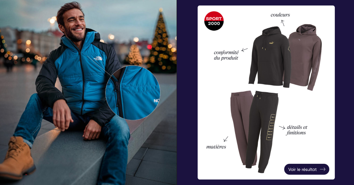 visuels IA driven pour campagne retail noel sport 2000 Just happiness